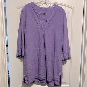 Purple linen tunic XL